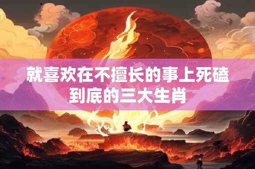 就喜欢在不擅长的事上死磕到底的三大生肖