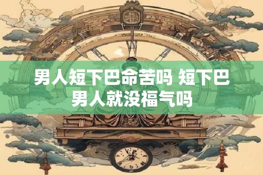 男人短下巴命苦吗 短下巴男人就没福气吗