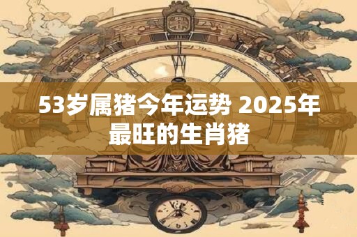 53岁属猪今年运势 2025年最旺的生肖猪