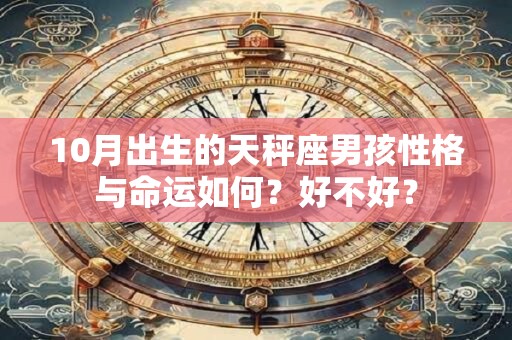 详细阅读:10月出生的天秤座男孩性格与命运如何?好不好? 10月出生的天秤座男孩性格与命运如何?好不好?