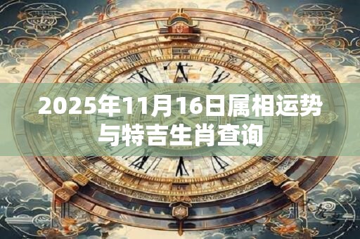 2025年11月16日属相运势与特吉生肖查询