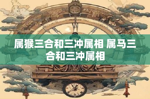 属猴三合和三冲属相 属马三合和三冲属相