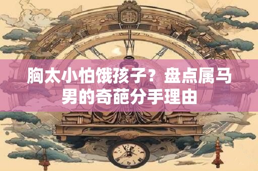 胸太小怕饿孩子？盘点属马男的奇葩分手理由