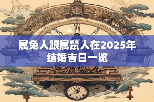 属兔人跟属鼠人在2025年结婚吉日一览