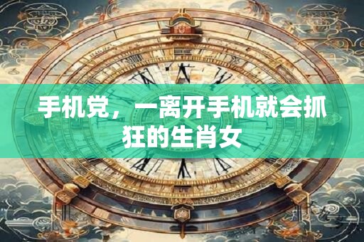 手机党，一离开手机就会抓狂的生肖女
