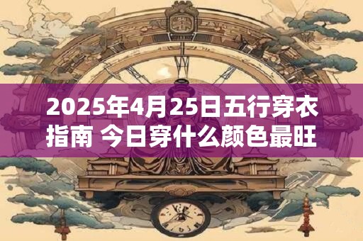 2025年4月25日五行穿衣指南 今日穿什么颜色最旺运
