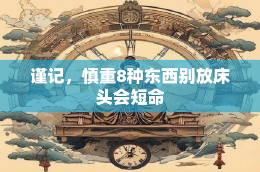 谨记，慎重8种东西别放床头会短命