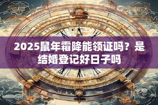 2025鼠年霜降能领证吗？是结婚登记好日子吗