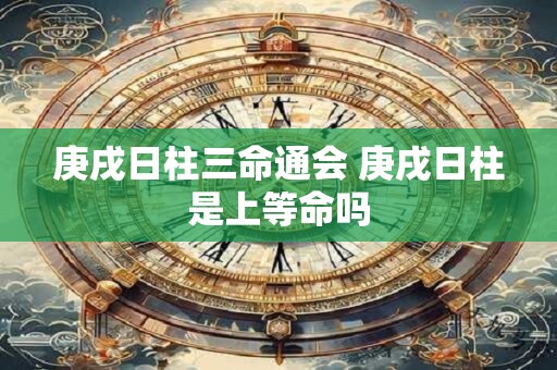 庚戌日柱三命通会 庚戌日柱是上等命吗