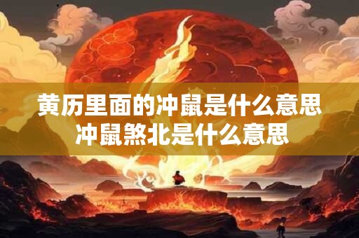 黄历里面的冲鼠是什么意思 冲鼠煞北是什么意思