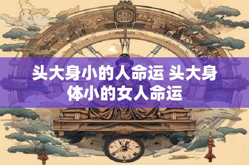 头大身小的人命运 头大身体小的女人命运