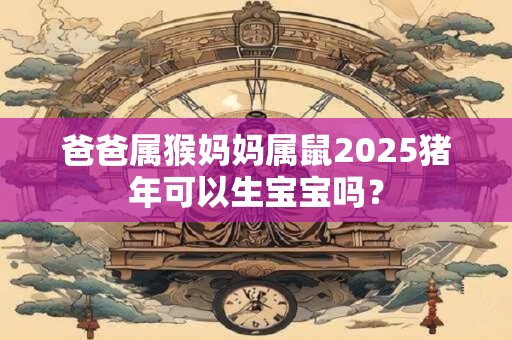 爸爸属猴妈妈属鼠2025猪年可以生宝宝吗？