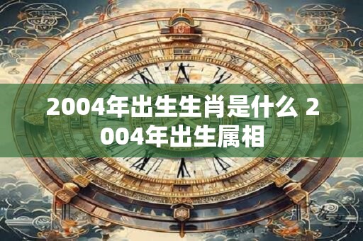 详细阅读:2004年出生生肖是什么 2004年出生属相 2004年出生生肖是什么 2004年出生属相