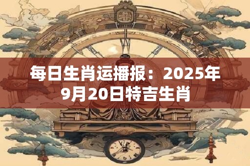 每日生肖运播报：2025年9月20日特吉生肖