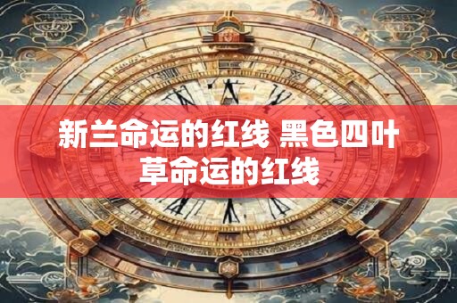 新兰命运的红线 黑色四叶草命运的红线