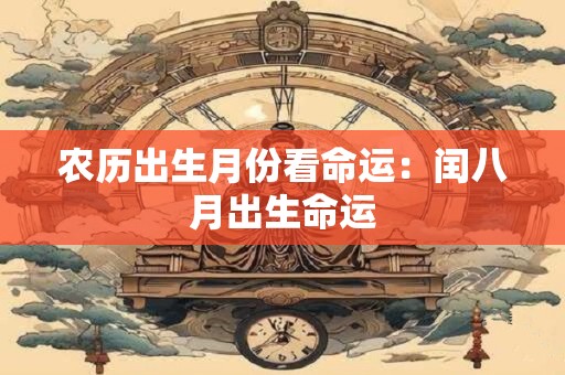 农历出生月份看命运：闰八月出生命运