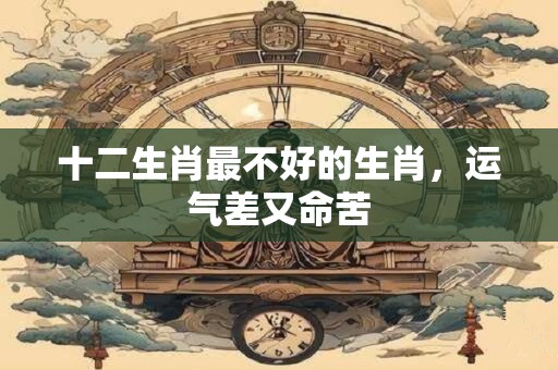 十二生肖最不好的生肖，运气差又命苦