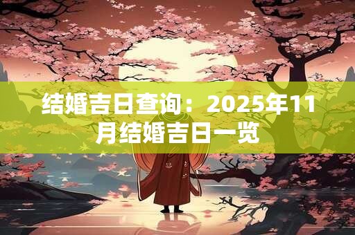 结婚吉日查询：2025年11月结婚吉日一览