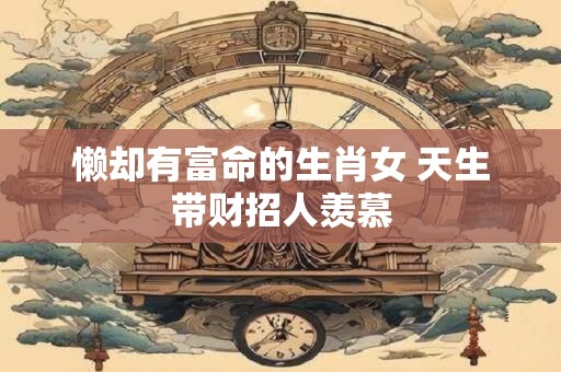 懒却有富命的生肖女 天生带财招人羡慕