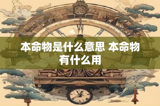 本命物是什么意思 本命物有什么用