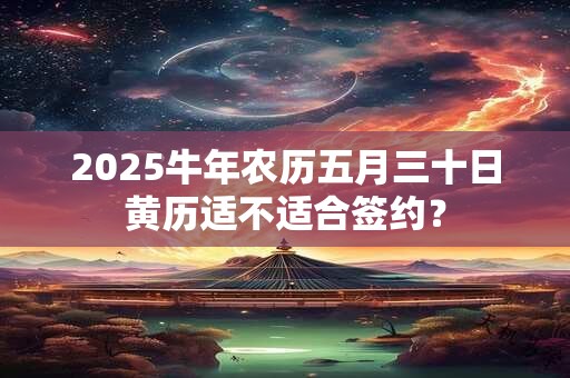 2025牛年农历五月三十日黄历适不适合签约？