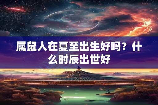 属鼠人在夏至出生好吗？什么时辰出世好