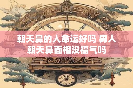 朝天鼻的人命运好吗 男人朝天鼻面相没福气吗