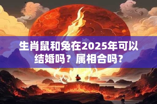 生肖鼠和兔在2025年可以结婚吗？属相合吗？