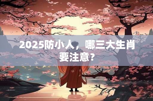 2025防小人，哪三大生肖要注意？