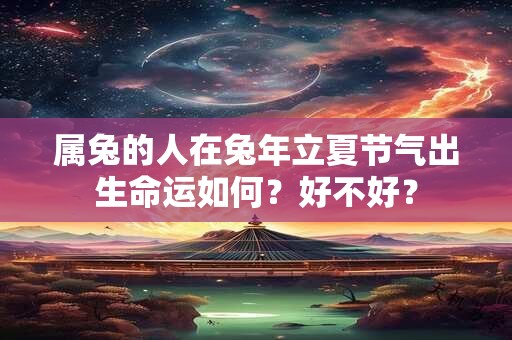 属兔的人在兔年立夏节气出生命运如何？好不好？