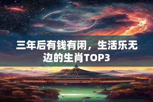 三年后有钱有闲，生活乐无边的生肖TOP3