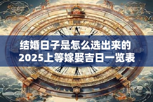 结婚日子是怎么选出来的 2025上等嫁娶吉日一览表