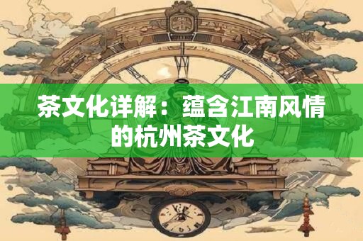 茶文化详解：蕴含江南风情的杭州茶文化