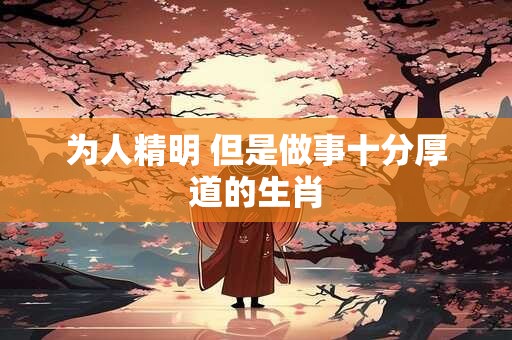 为人精明 但是做事十分厚道的生肖
