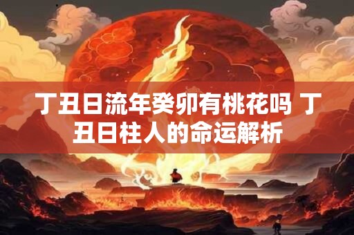 丁丑日流年癸卯有桃花吗 丁丑日柱人的命运解析