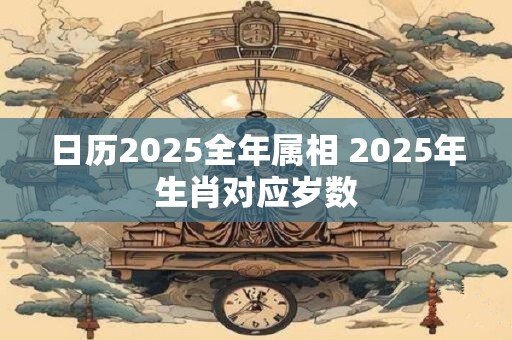 日历2025全年属相 2025年生肖对应岁数