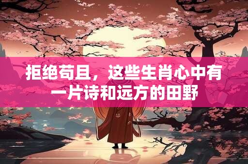 拒绝苟且，这些生肖心中有一片诗和远方的田野