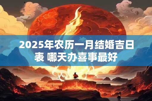 2025年农历一月结婚吉日表 哪天办喜事最好