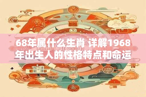 68年属什么生肖 详解1968年出生人的性格特点和命运
