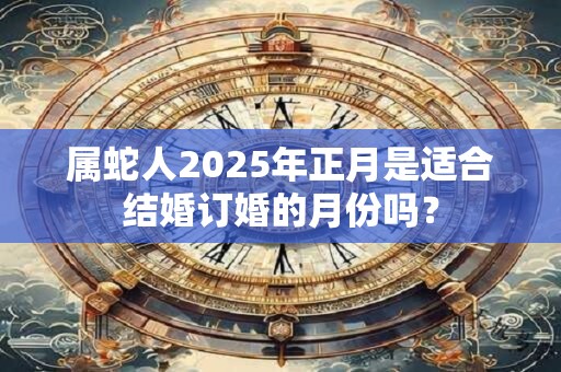 属蛇人2025年正月是适合结婚订婚的月份吗？