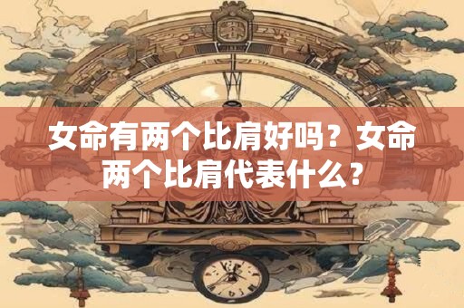 女命有两个比肩好吗？女命两个比肩代表什么？