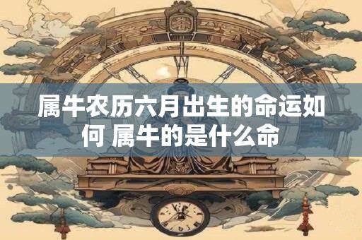 属牛农历六月出生的命运如何 属牛的是什么命
