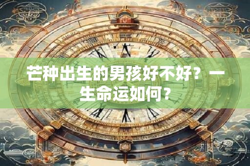 芒种出生的男孩好不好？一生命运如何？