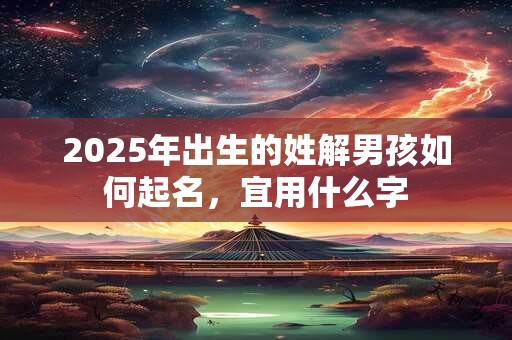 2025年出生的姓解男孩如何起名，宜用什么字