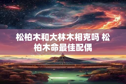 详细阅读:松柏木和大林木相克吗 松柏木命最佳配偶 松柏木和大林木相克吗 松柏木命最佳配偶