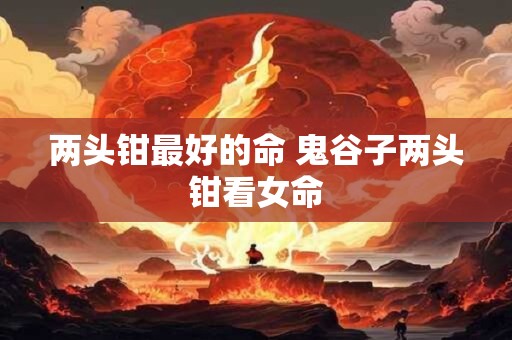 详细阅读:两头钳最好的命 鬼谷子两头钳看女命 两头钳最好的命 鬼谷子两头钳看女命