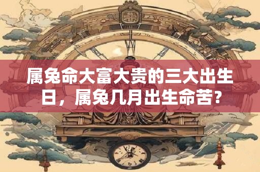 属兔命大富大贵的三大出生日，属兔几月出生命苦？