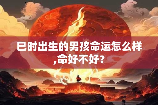 巳时出生的男孩命运怎么样,命好不好？