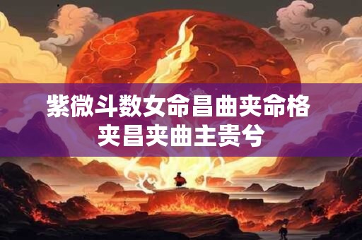 紫微斗数女命昌曲夹命格 夹昌夹曲主贵兮