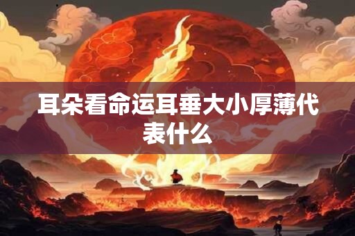耳朵看命运耳垂大小厚薄代表什么